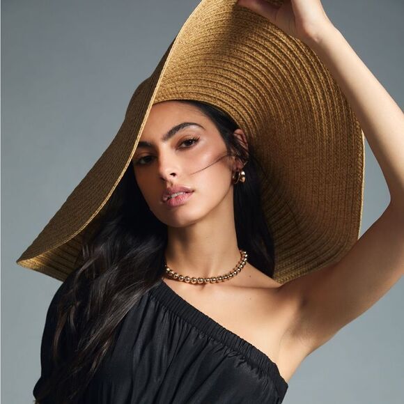 Anthropologie x San Diego Hat Co Shady Character Packable Floppy Hat - Picture 3 of 5